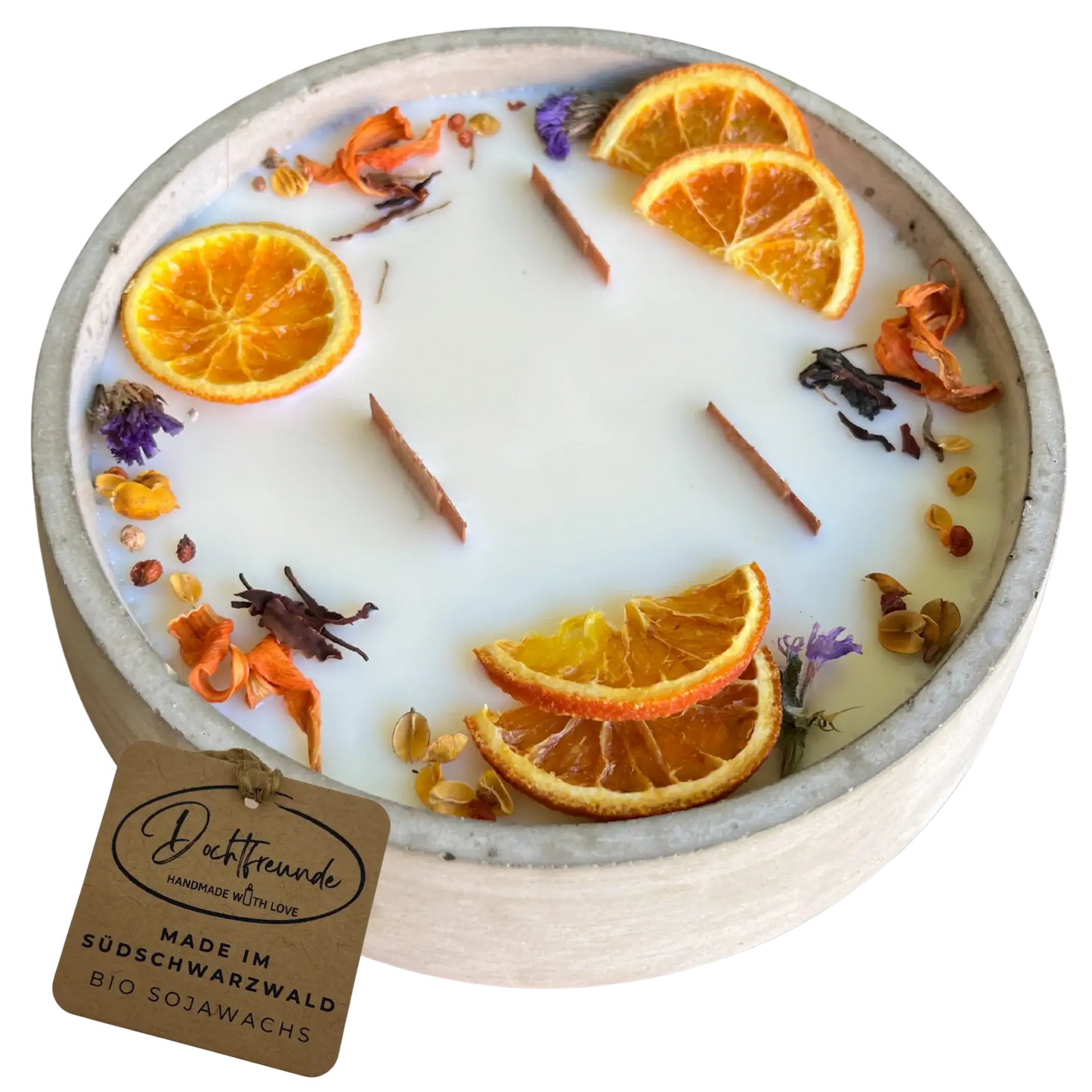 XXL Citronella-Betonkerze „Big Grey – Mugge Schreck“ – Handgemachtes Unikat mit drei Holzdochten - by SteinKunstWerk | Outdoor aus nachhaltiger Herstellung