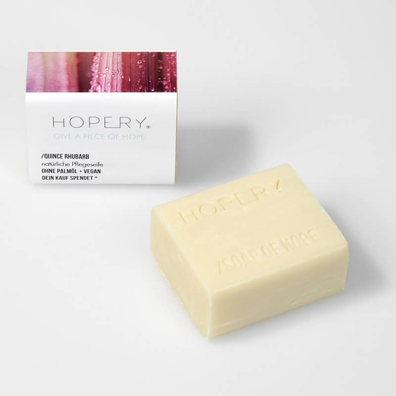 HOPERY Quince Rhubarb palmölfreie Seife