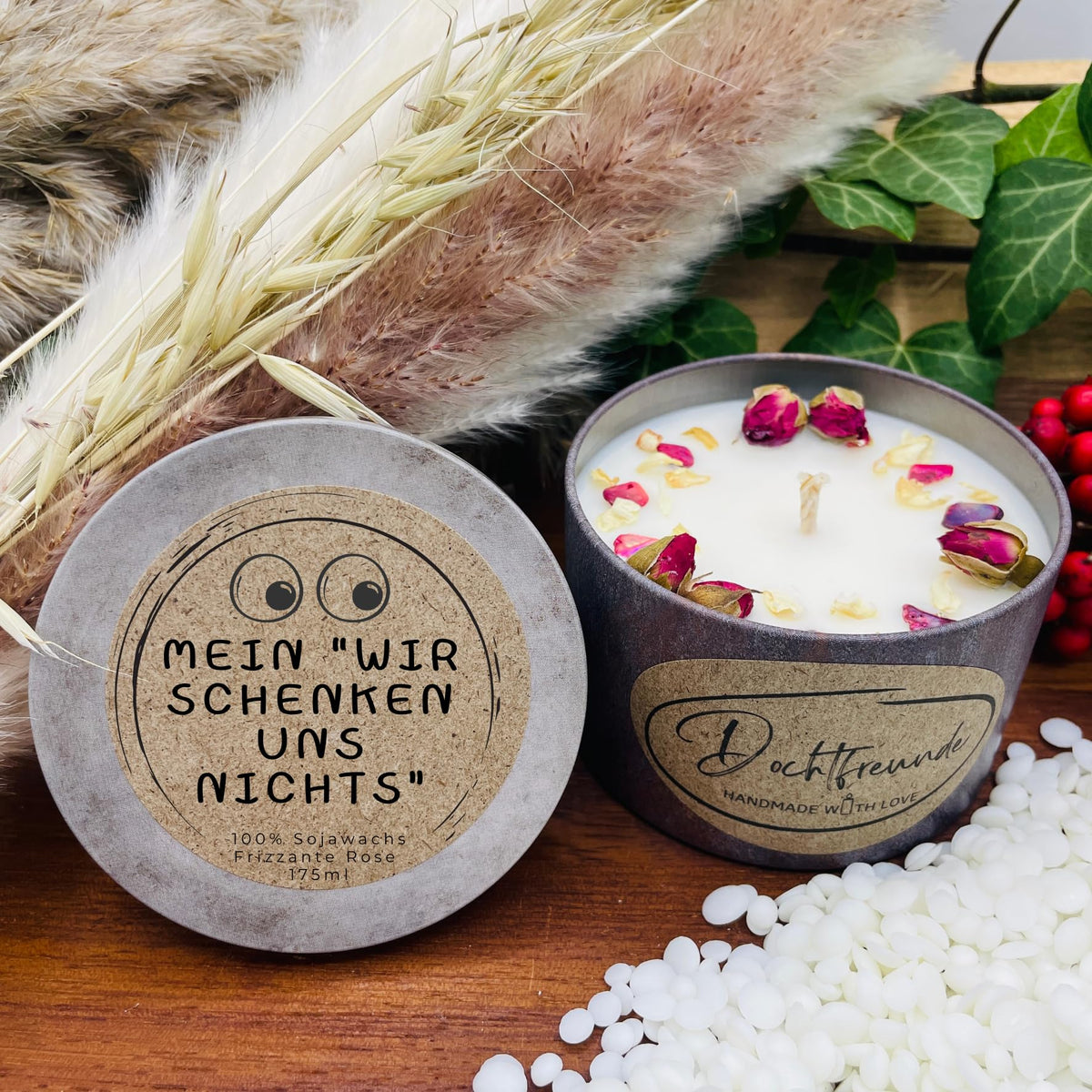 Wichtelgeschenk Duftkerze Wir schenken uns nichts