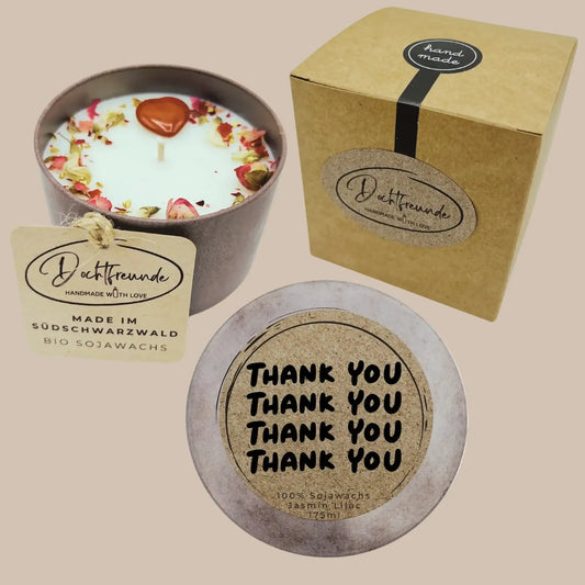 Personalisierbare Duftkerze „Thank You“ – Geschenk für tiefste Dankbarkeit