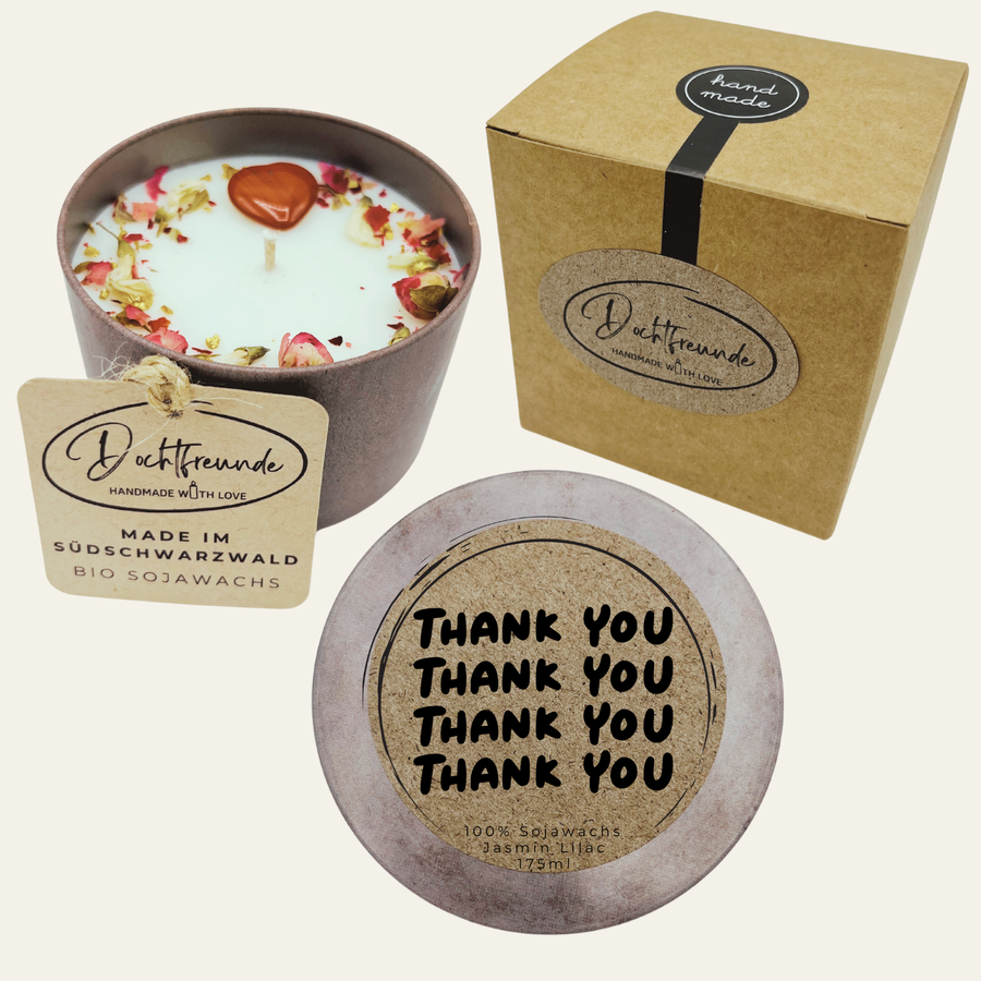 Danke-Geschenk – personalisierte Duftkerze