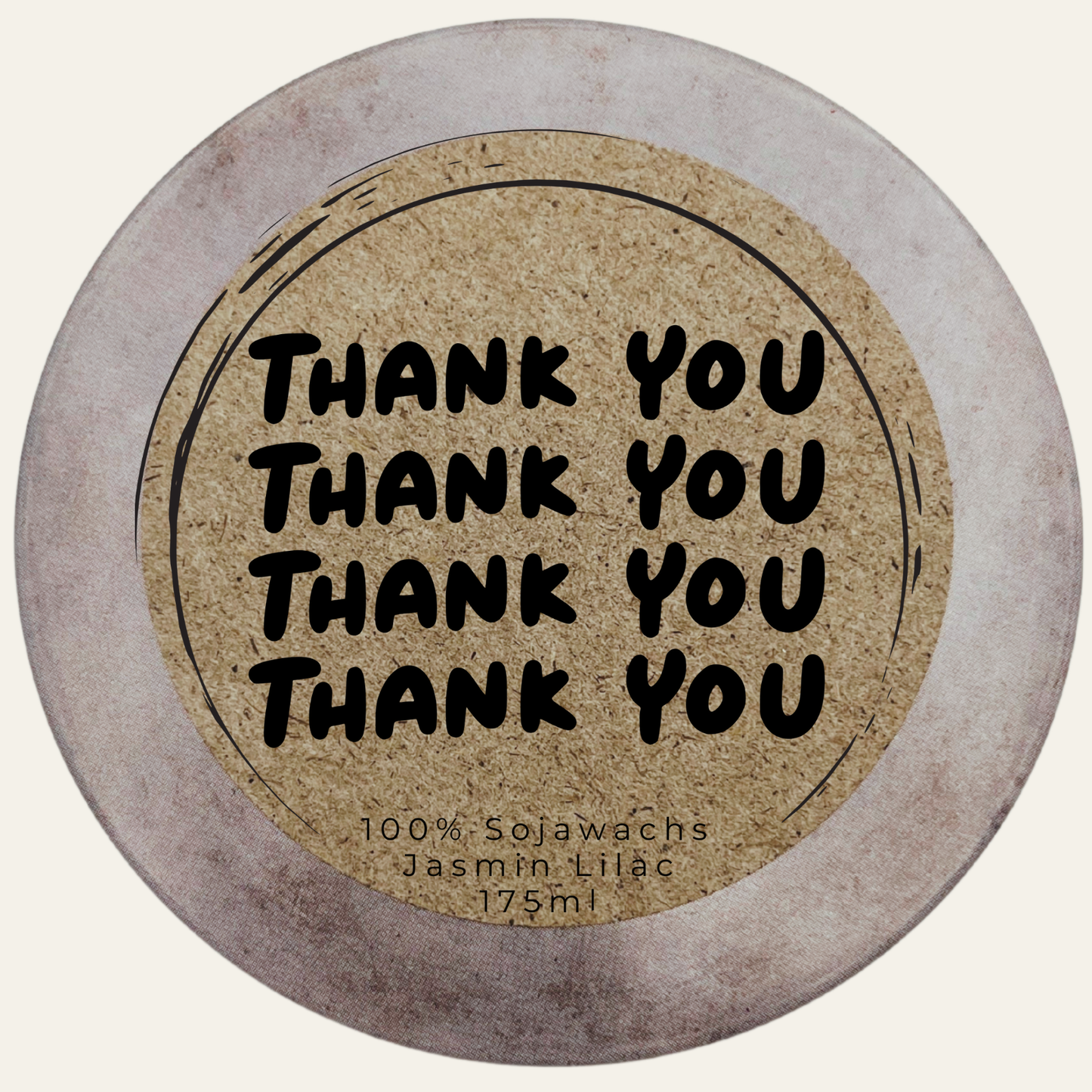 Personalized "Thank You" Scented Candle – Vegan Thank You Gift with Your Choice of Scent