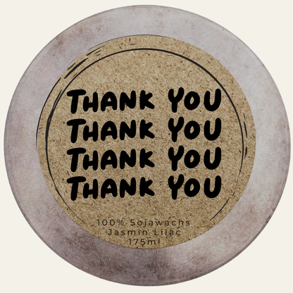 Personalized "Thank You" Scented Candle – Vegan Thank You Gift with Your Choice of Scent