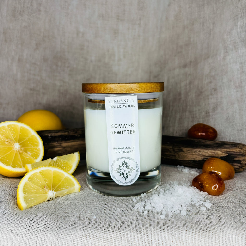 Soy Scented Candle "Summer Storm" – Scented Candle for Summer Evenings & Tranquil Rituals