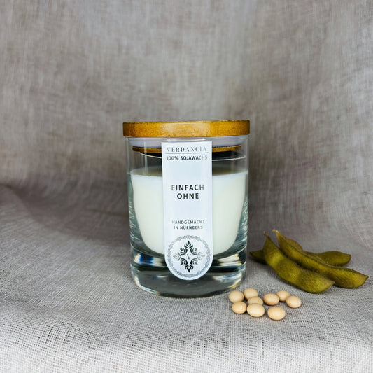 Soya kokulu mum - "Simply Without" - Kokusuz