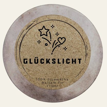 Handgemachte und personalisierbare Duftkerze „Glückslicht“ – Das perfekte Geschenk um Dankbarkeit, Liebe oder Wertschätzung zu zeigen