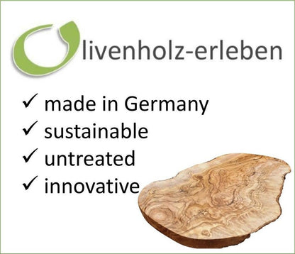 Handgefertigte Schale aus Olivenholz – Detailansicht
