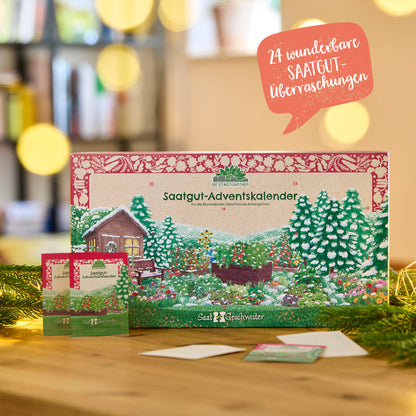 Saatgut-Adventskalender als Weihnachtsgeschenk für Pflanzen- und Gartenfreunde