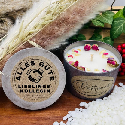 Personalisierte Duftkerze für die Lieblingskollegin