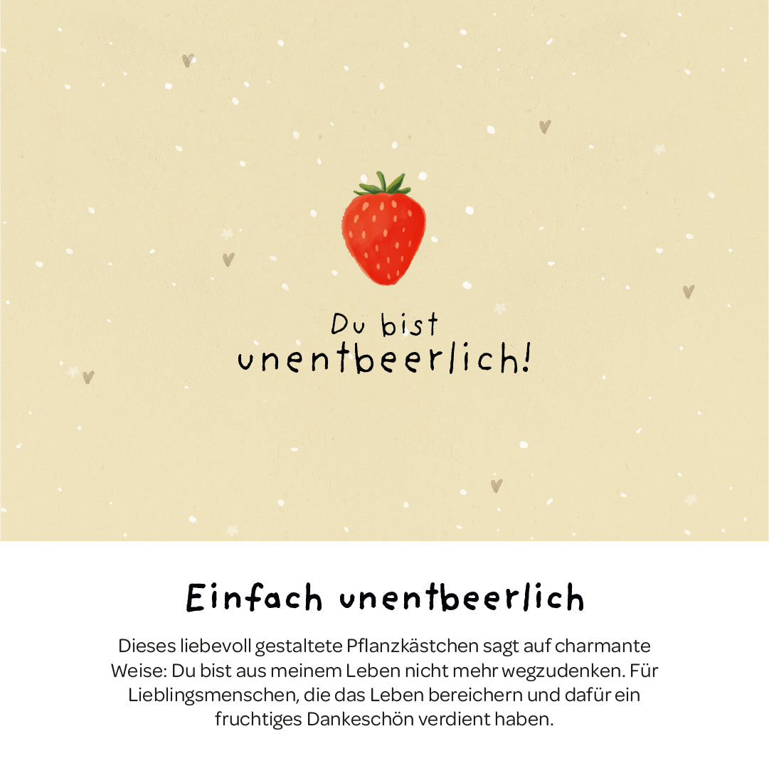 Pflanzkästchen „Unentbeerlich“ – Motivansicht