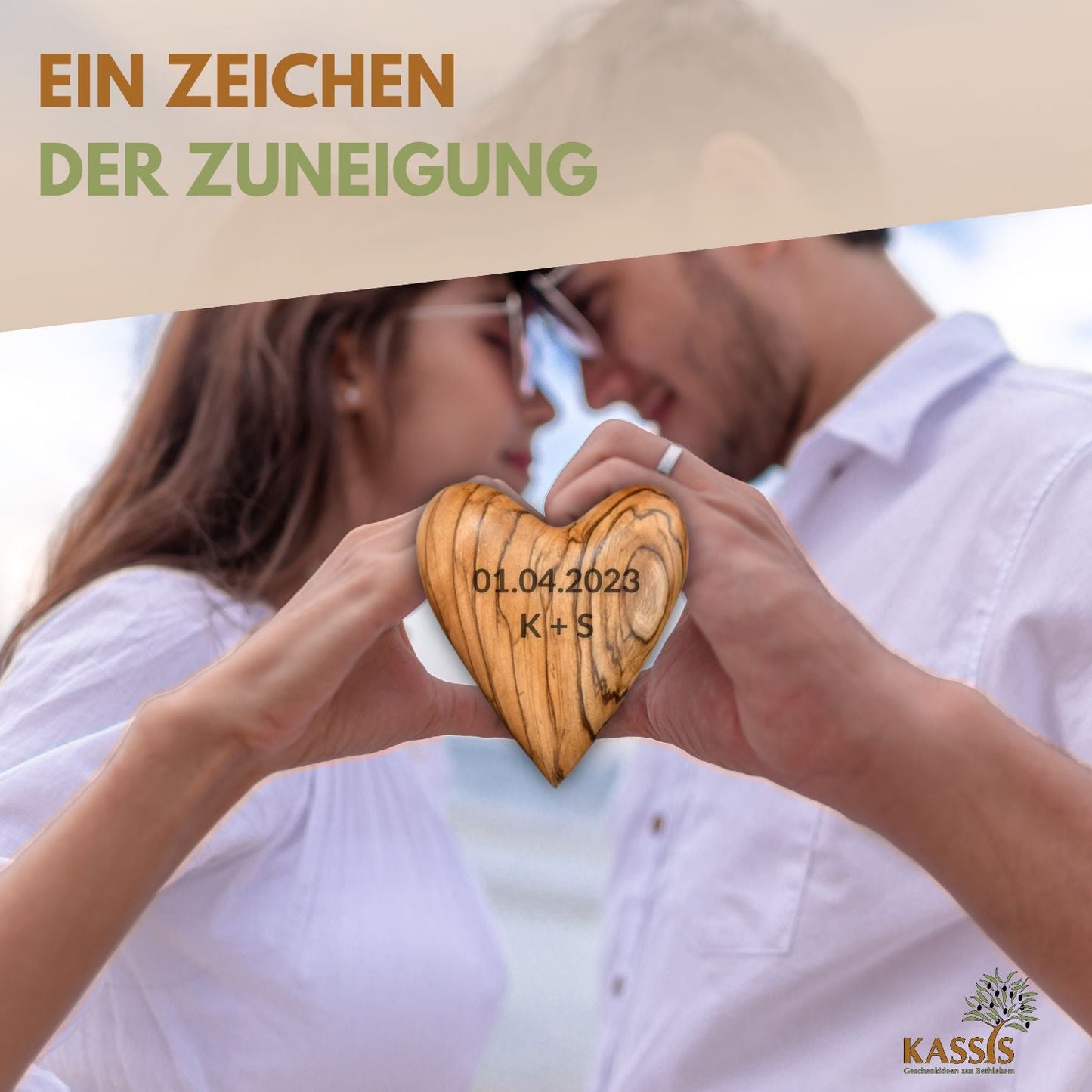 Olivenholz-Herz – Handschmeichler & kleines Geschenk