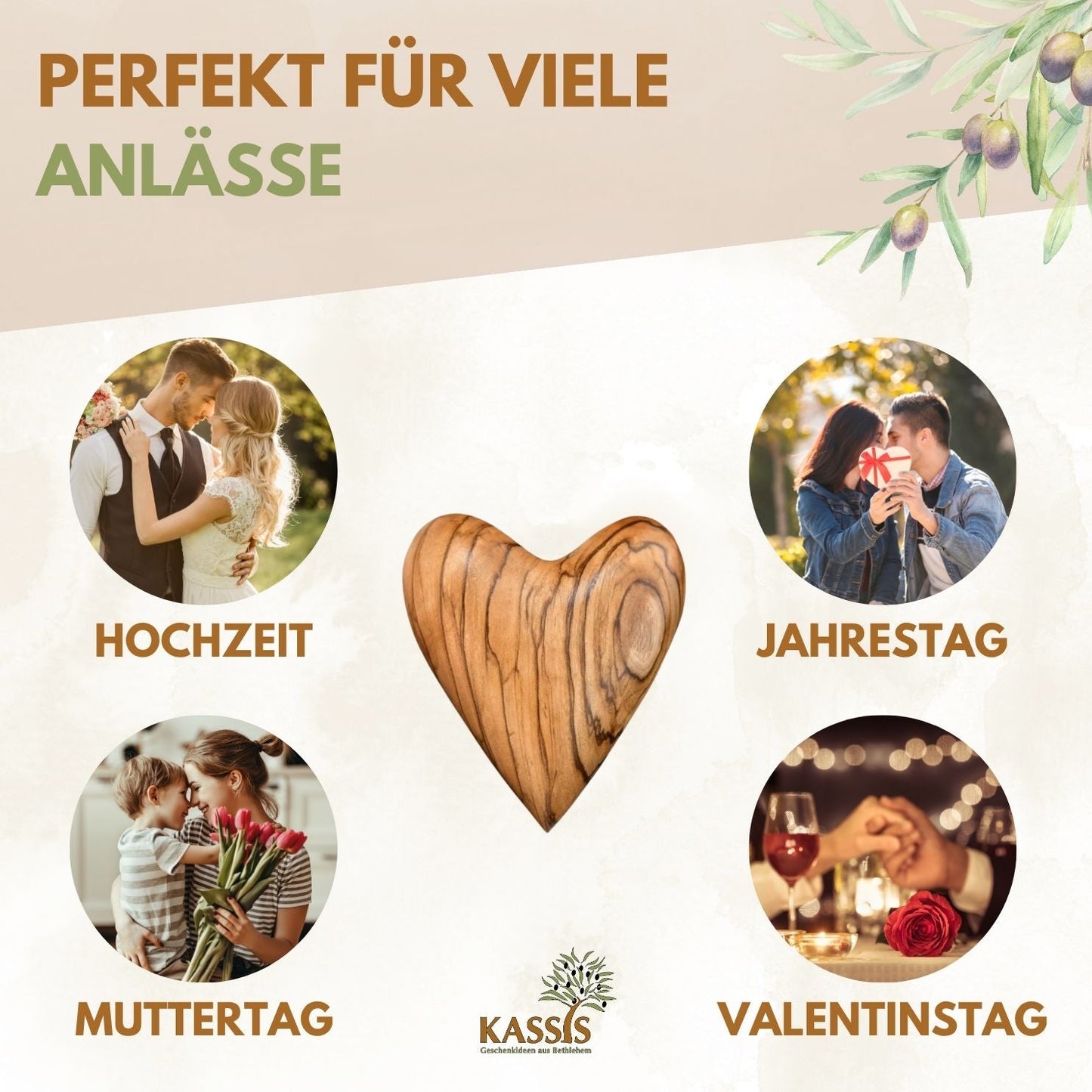Olivenholz-Herz – Handschmeichler & kleines Geschenk