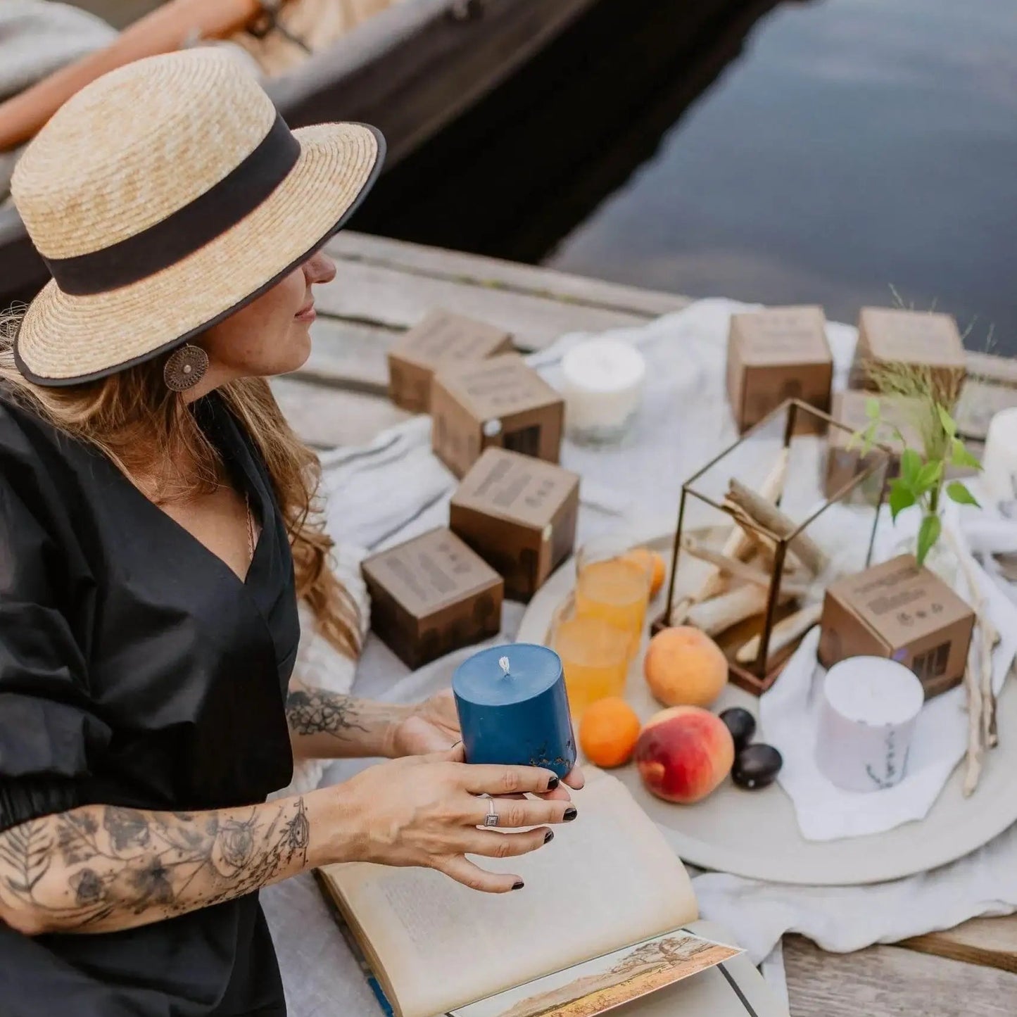 Duftkerze "Ostsee Bernstein" – handgefertigte Magie aus Lettland - by SteinKunstWerk | DS aus nachhaltiger Herstellung