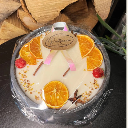 Citronella-Betonkerze XXL „Big Black – Mugge Schreck“ - by SteinKunstWerk | Outdoor aus nachhaltiger Herstellung