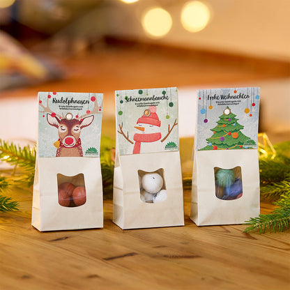 Weihnachtliche Saatkugeln im 3er-Set als kleine Geschenkidee für Weihnachten