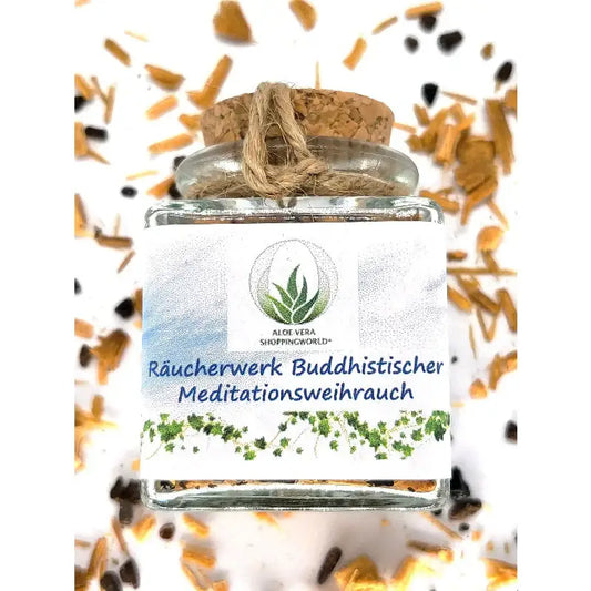 Räucherwerk "Buddhistischer Meditationsweihrauch" Glas 50 ml - by SteinKunstWerk | Räucherware aus nachhaltiger Herstellung