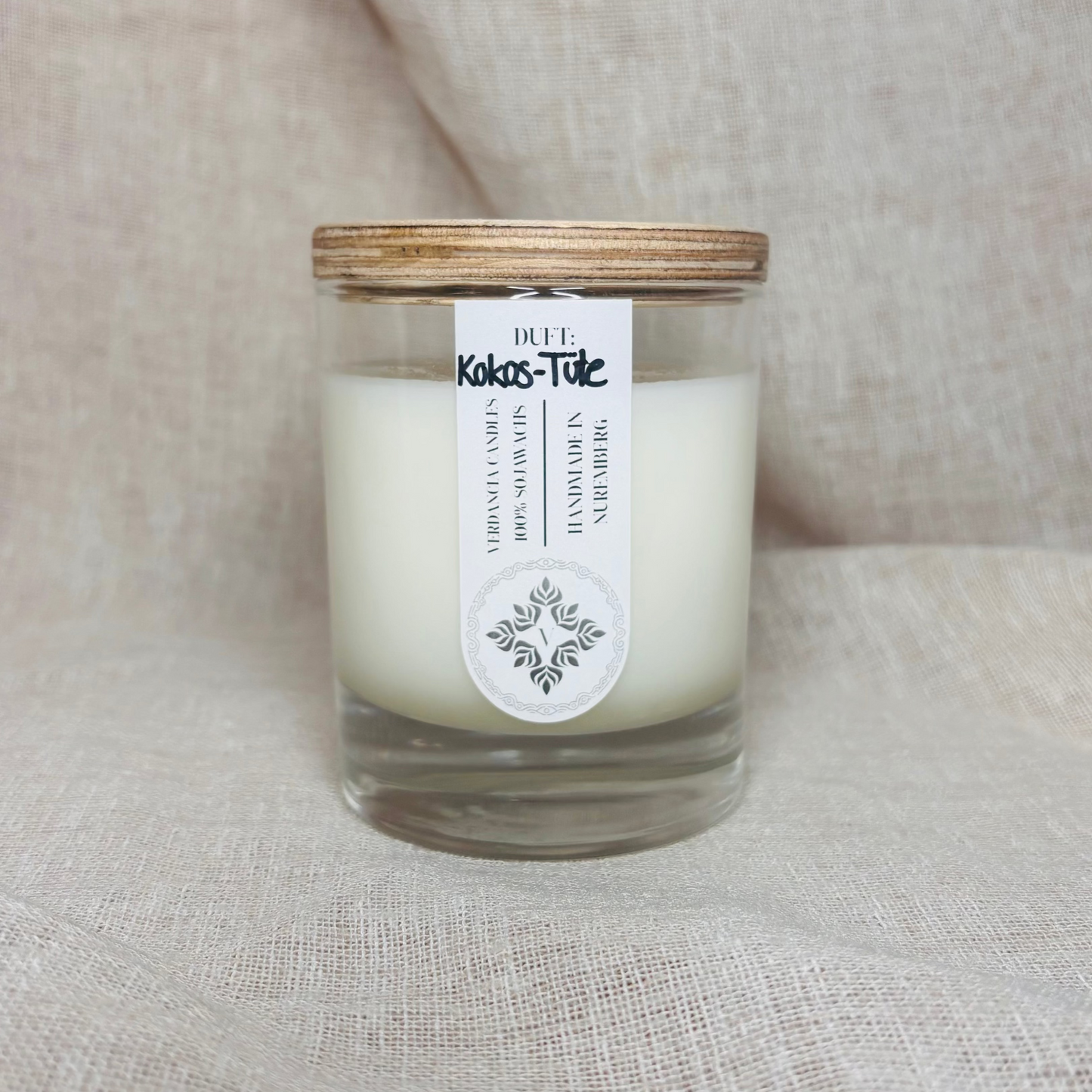 Soja Duftkerze - "Kokos-Tüte" - Kokos und Hanf