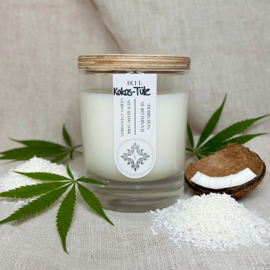 Soy Scented Candle "Coconut & Hemp" – creamy-gentle fragrance moment
