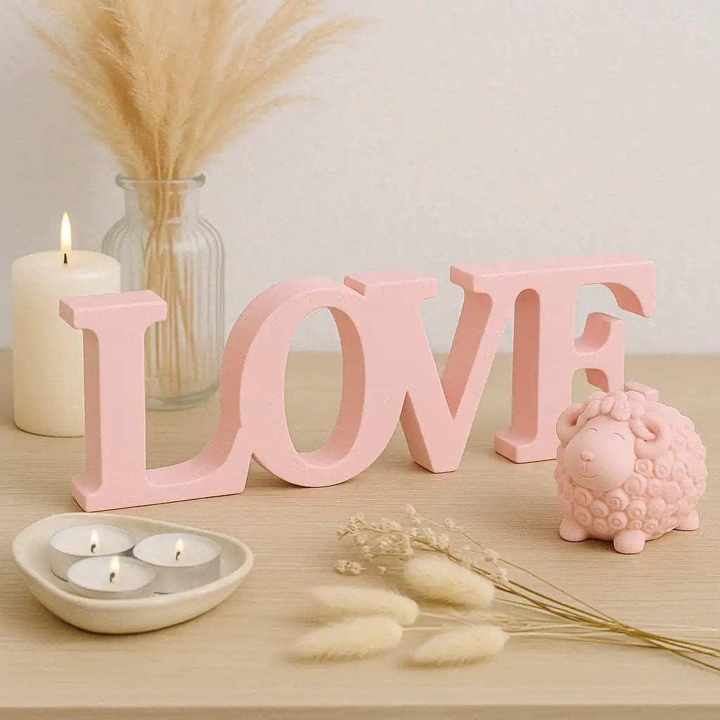 LOVE Schriftzug – Handgefertigte Deko in Wunschfarbe - by SteinKunstWerk | Deko aus nachhaltiger Herstellung