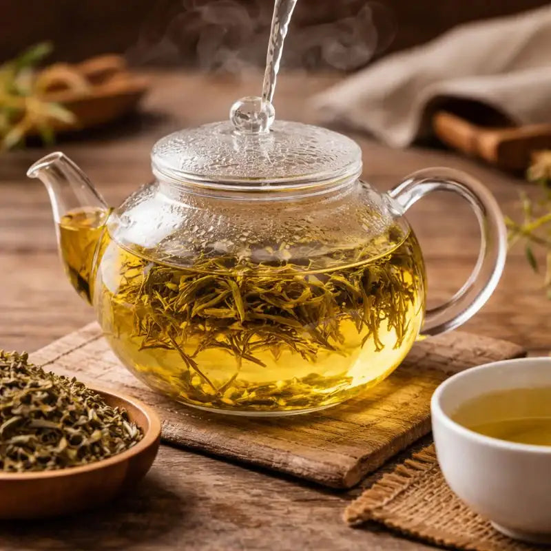 China Yellow Sun - Gelber Tee - by SteinKunstWerk | Loser Tee aus nachhaltiger Herstellung