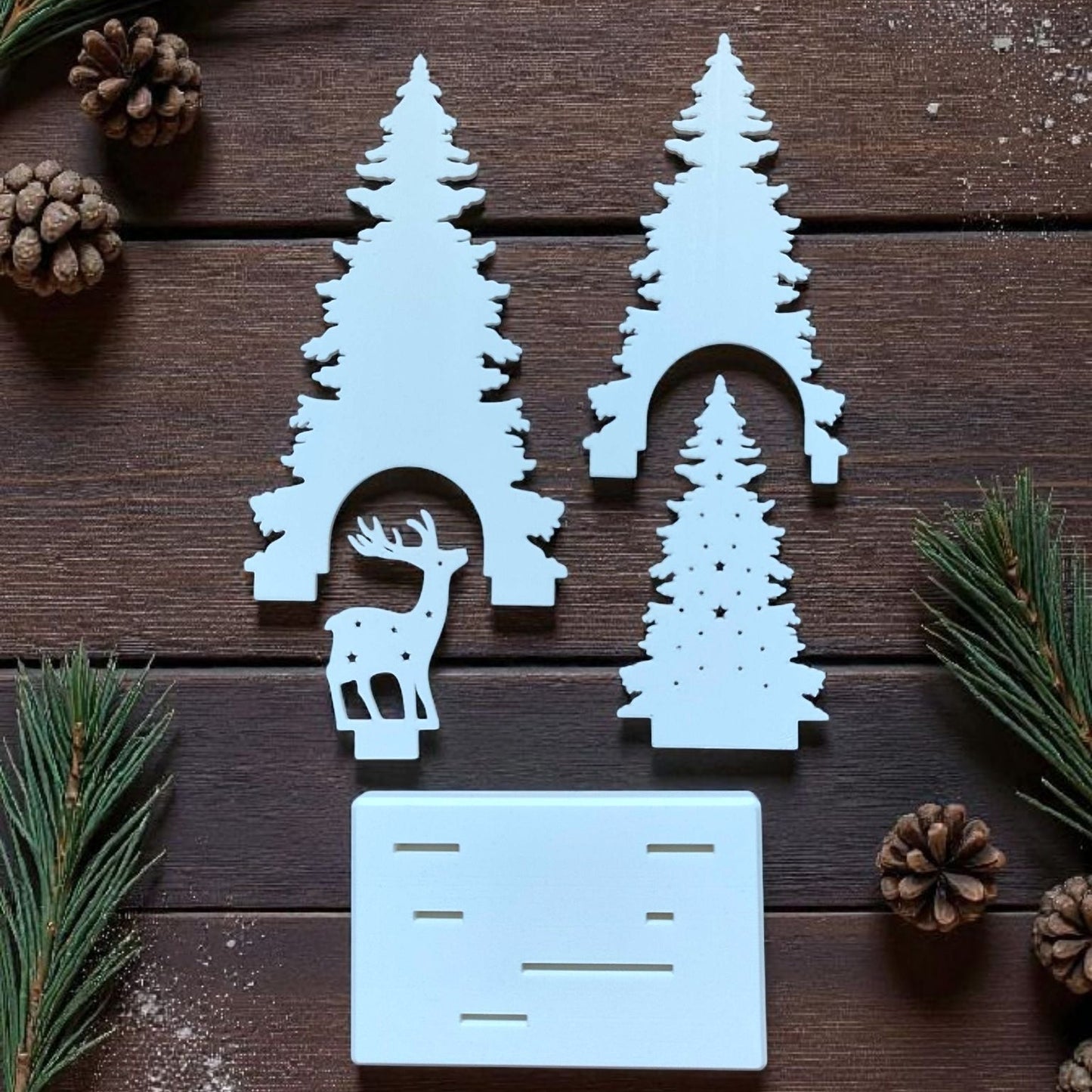 Christmas Decor Scene – Weihnachtsdekoration mit LED-Teelichthalter