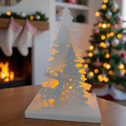 Christmas Decor Scene – Weihnachtsdekoration mit LED-Teelichthalter