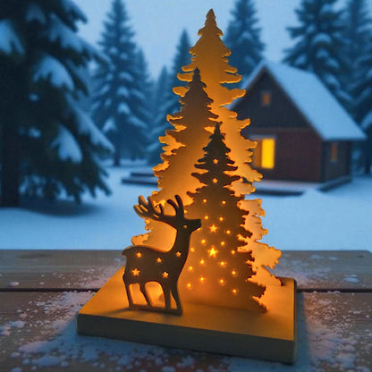 Christmas Decor Scene – Weihnachtsdekoration mit LED-Teelichthalter