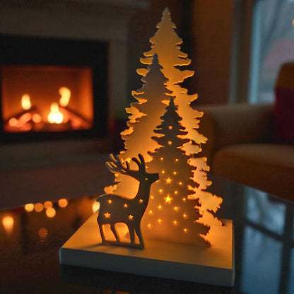 Christmas Decor Scene – Weihnachtsdekoration mit LED-Teelichthalter