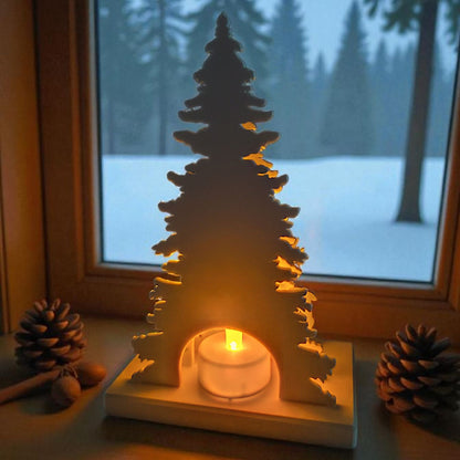 Christmas Decor Scene – Weihnachtsdekoration mit LED-Teelichthalter