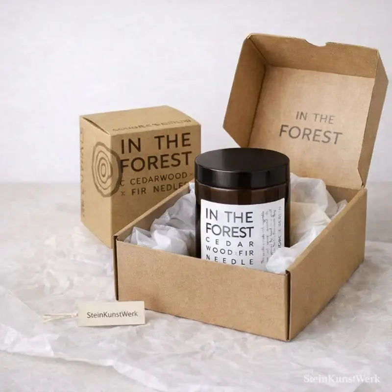 Coudre Berlin - IN THE FOREST – Handgemachte vegane Duftkerze, Zedernholz & Tannennadel - by SteinKunstWerk | Kerzen aus nachhaltiger Herstellung