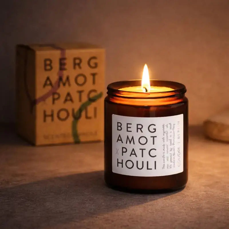 Coudre Berlin - Handgemachte Sojawachs-Kerze „Bergamot x Patchouli“ – natürlich, vegan & aromatisch - by SteinKunstWerk | Kerzen aus nachhaltiger Herstellung