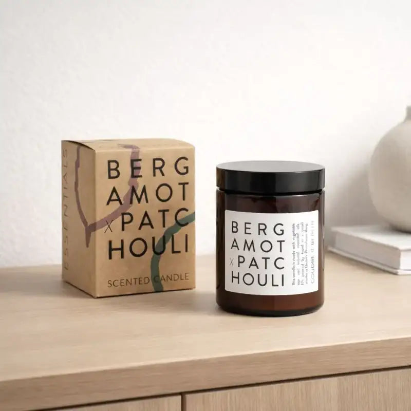 Coudre Berlin - Handgemachte Sojawachs-Kerze „Bergamot x Patchouli“ – natürlich, vegan & aromatisch - by SteinKunstWerk | Kerzen aus nachhaltiger Herstellung