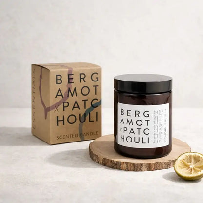 Coudre Berlin - Handgemachte Sojawachs-Kerze „Bergamot x Patchouli“ – natürlich, vegan & aromatisch - by SteinKunstWerk | Kerzen aus nachhaltiger Herstellung