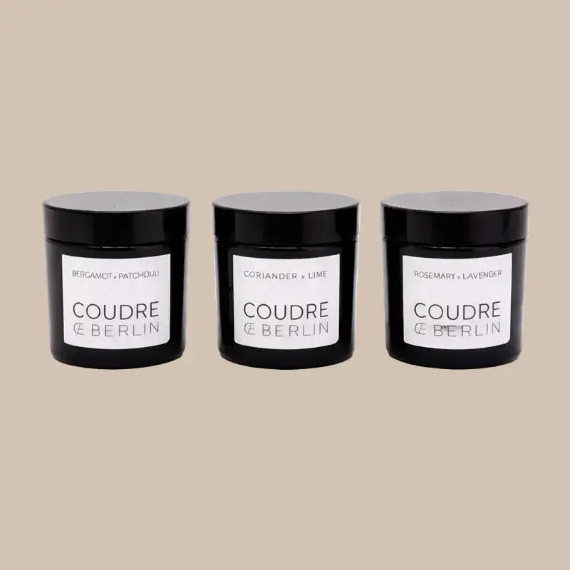 Coudre Berlin - Mini-Kerzen-Geschenkset / ESSENTIALS Duftkerzen - by SteinKunstWerk | Kerzen aus nachhaltiger Herstellung