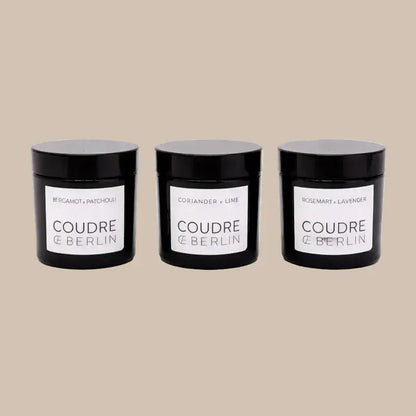 Coudre Berlin - Mini-Kerzen-Geschenkset / ESSENTIALS Duftkerzen - by SteinKunstWerk | Kerzen aus nachhaltiger Herstellung