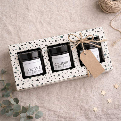 Coudre Berlin - Mini-Kerzen-Geschenkset / ESSENTIALS Duftkerzen - by SteinKunstWerk | Kerzen aus nachhaltiger Herstellung