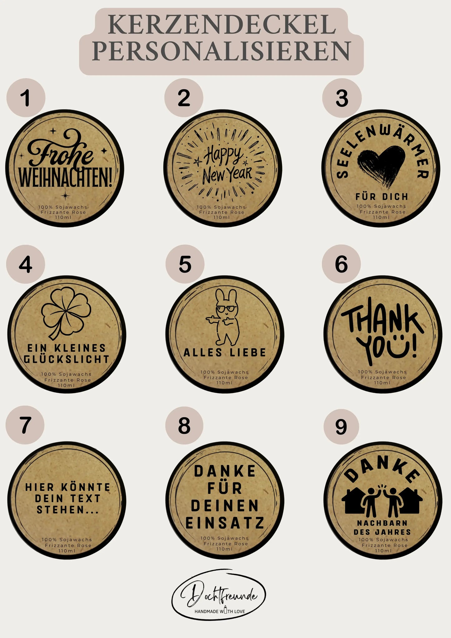 Personalisiertes Duftkerzen Set – Frizzante Rosé Kollektion
