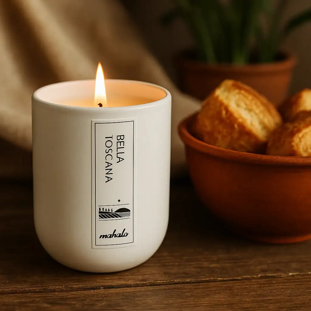 Ein Hauch von Dolce Vita – die "Bella Toscana" Duftkerze - by SteinKunstWerk | Duftkerze aus nachhaltiger Herstellung