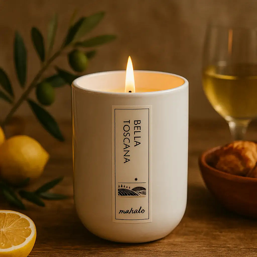 Ein Hauch von Dolce Vita – die "Bella Toscana" Duftkerze - by SteinKunstWerk | Duftkerze aus nachhaltiger Herstellung