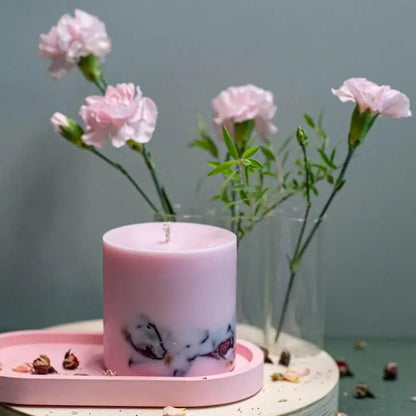 Duftkerze „Sommer-Pfingstrose“ – Eleganz, Romantik & Blütentraum - by SteinKunstWerk | Duftkerze aus nachhaltiger Herstellung
