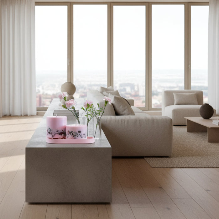 Duftkerze „Sommer-Pfingstrose“ – Eleganz, Romantik & Blütentraum - by SteinKunstWerk | Duftkerze aus nachhaltiger Herstellung