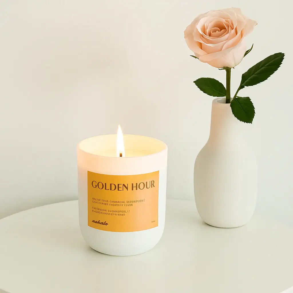 Duftkerze "Golden Hour" – Wärme & Eleganz - by SteinKunstWerk | Duftkerze aus nachhaltiger Herstellung