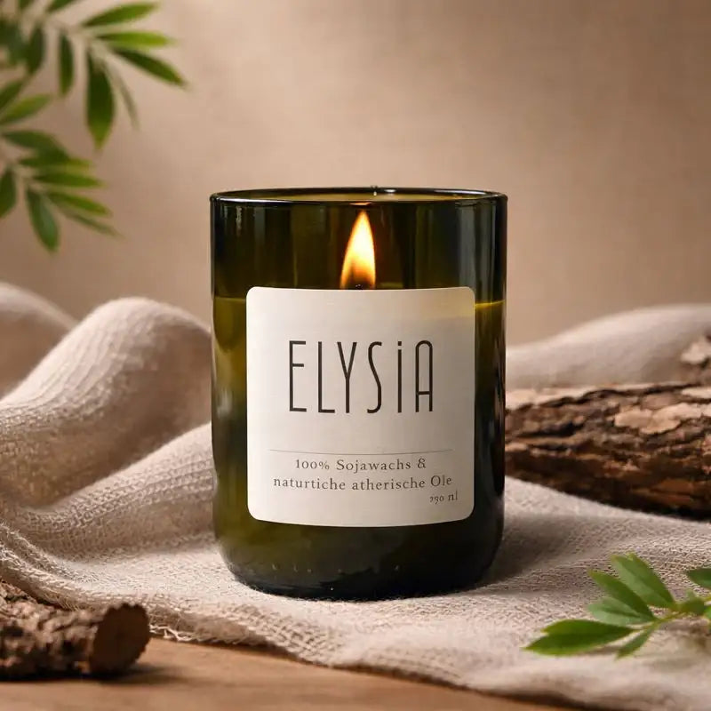 Elysia Duftkerze – Waldfrische, Achtsamkeit & nachhaltige Duftkunst - by SteinKunstWerk | Duftkerze im Glas aus nachhaltiger Herstellung