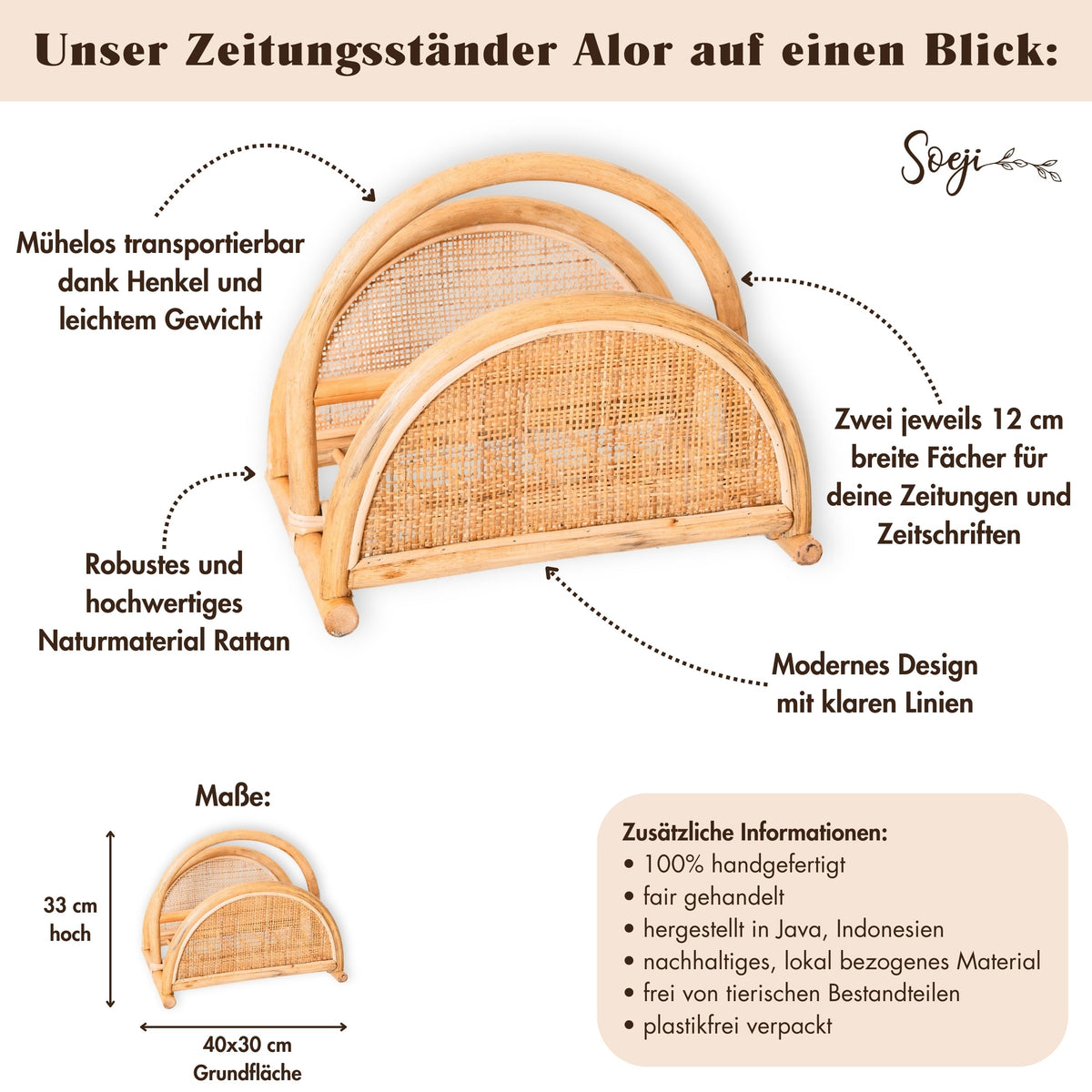 Flechtkorb ALOR – Rattan
