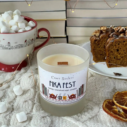 "Fika Fest" Duftkerze – Süße Momente & skandinavische Kaffeekultur - by SteinKunstWerk | Duftkerze aus nachhaltiger Herstellung