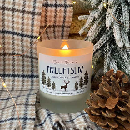 "Friluftsliv" Premium Duftkerze – Natur, Achtsamkeit & skandinavische Freiheit - by SteinKunstWerk | Duftkerze aus nachhaltiger Herstellung