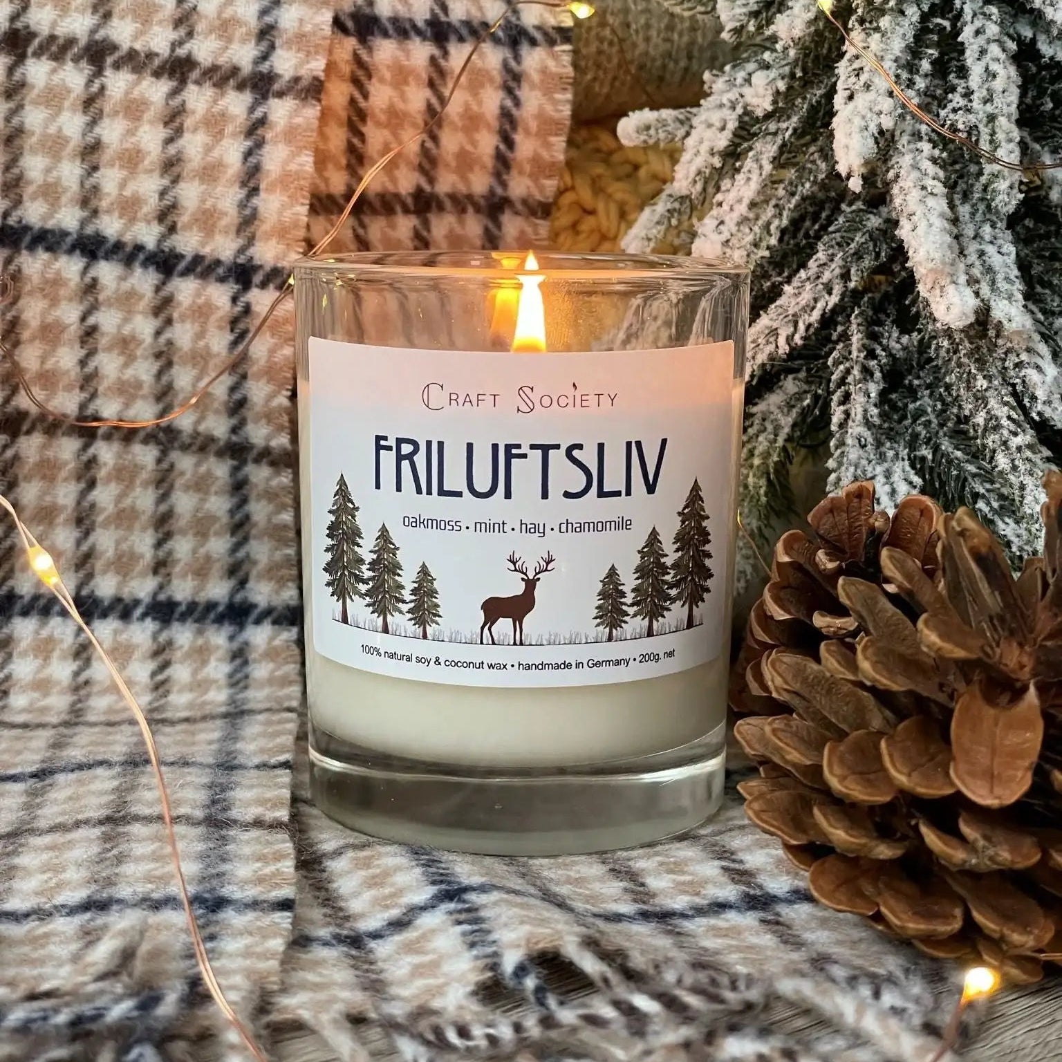 "Friluftsliv" Premium Duftkerze – Natur, Achtsamkeit & skandinavische Freiheit - by SteinKunstWerk | Duftkerze aus nachhaltiger Herstellung