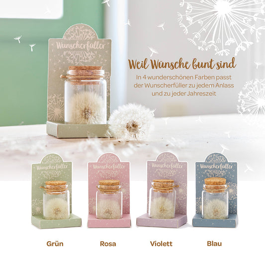 Wunscherfüller: Pusteblume im Glas – Geschenk mit Wunsch – weitere Produktansicht 2 von 8
