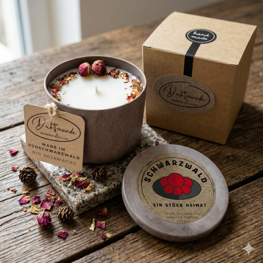 Duftkerze personalisierbar Wohnbereich SteinKunstWerk