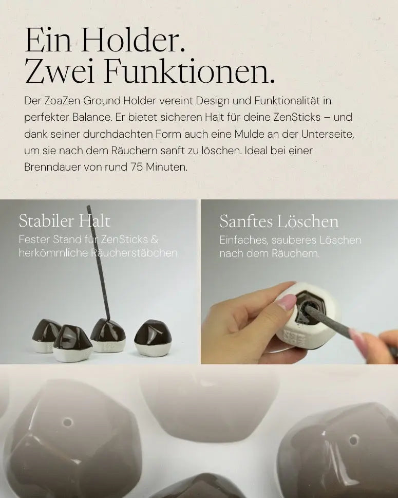 Ground Holder Incense Burner – tranquil resting place for mindful fragrance moments
